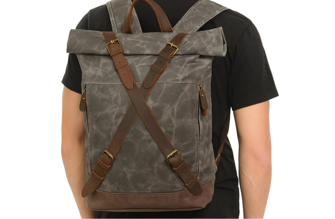 Barron Cross‑Strap Canvas Rucksack