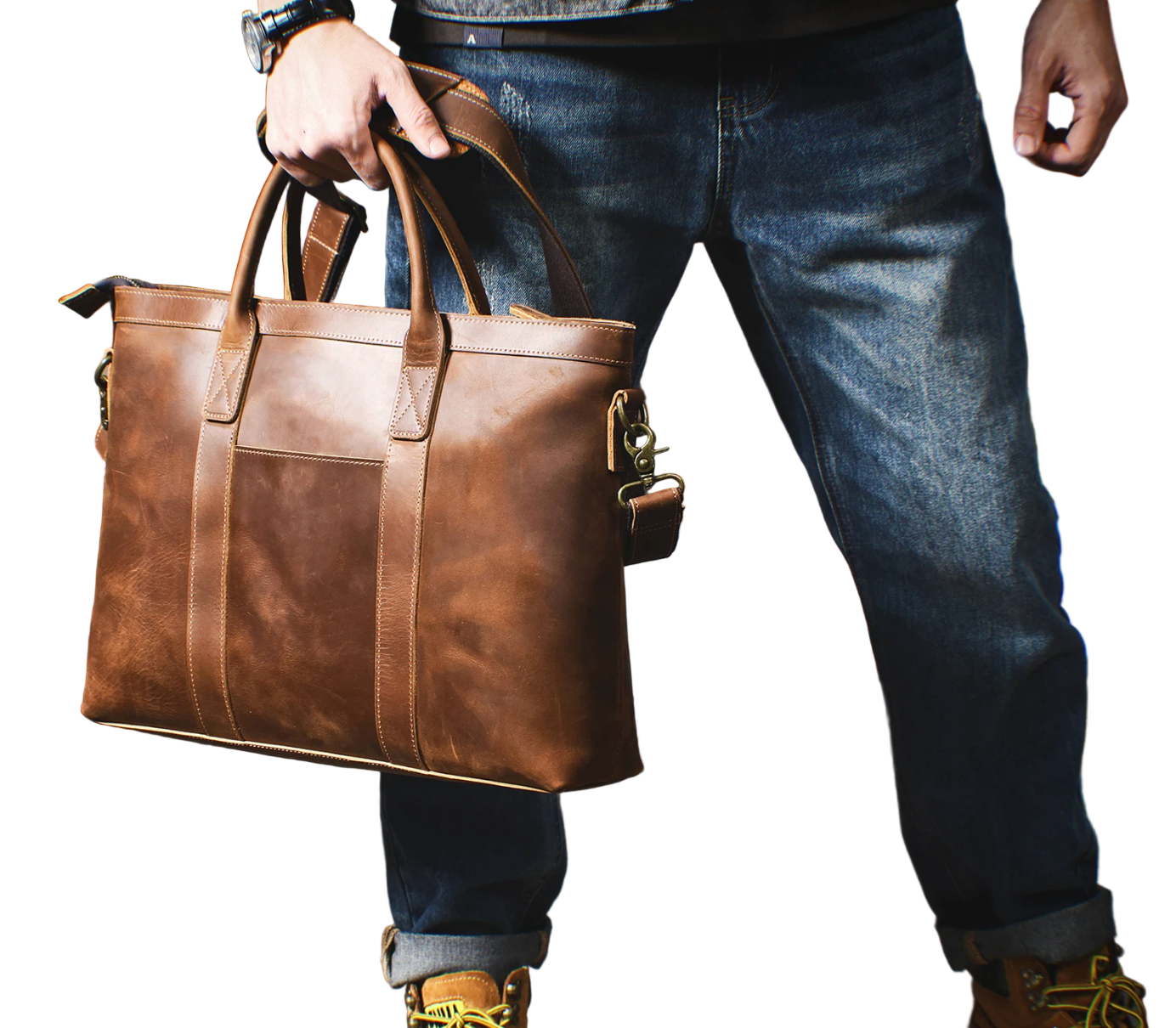 Franko Double Handle Leather Tote