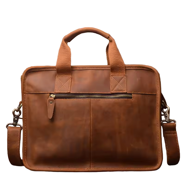 Grayson Twin-Pocket Leather Briefcase