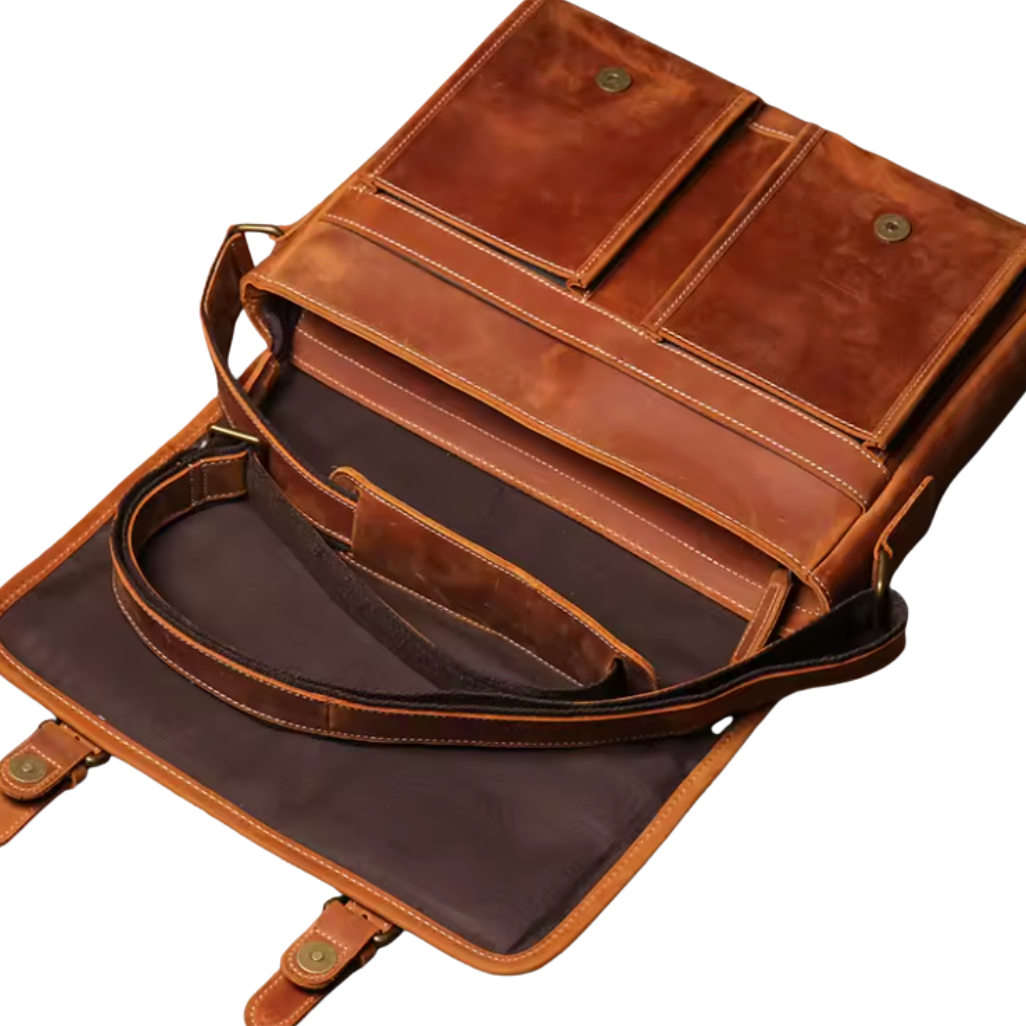 Riverton Compact Leather Messenger