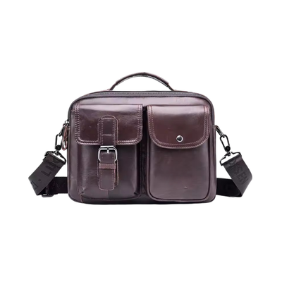 Grady | Classic Leather Shoulder Bag with Vintage Buckle Detail