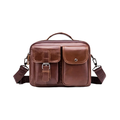 Grady | Classic Leather Shoulder Bag with Vintage Buckle Detail