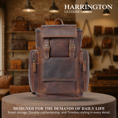 Ellison | Leather Laptop Backpack for Everyday Commute