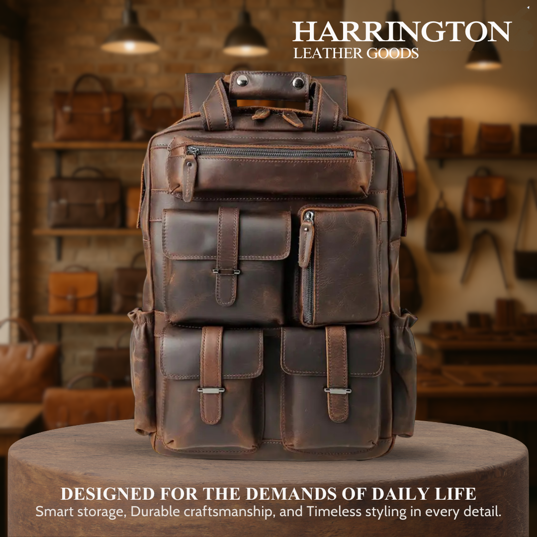 Ruben | Multi-Pocket Leather | Backpack
