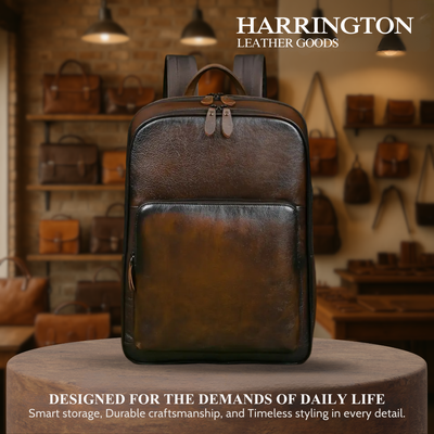 Bennett | Full-Grain Leather “Professor” Laptop Backpack