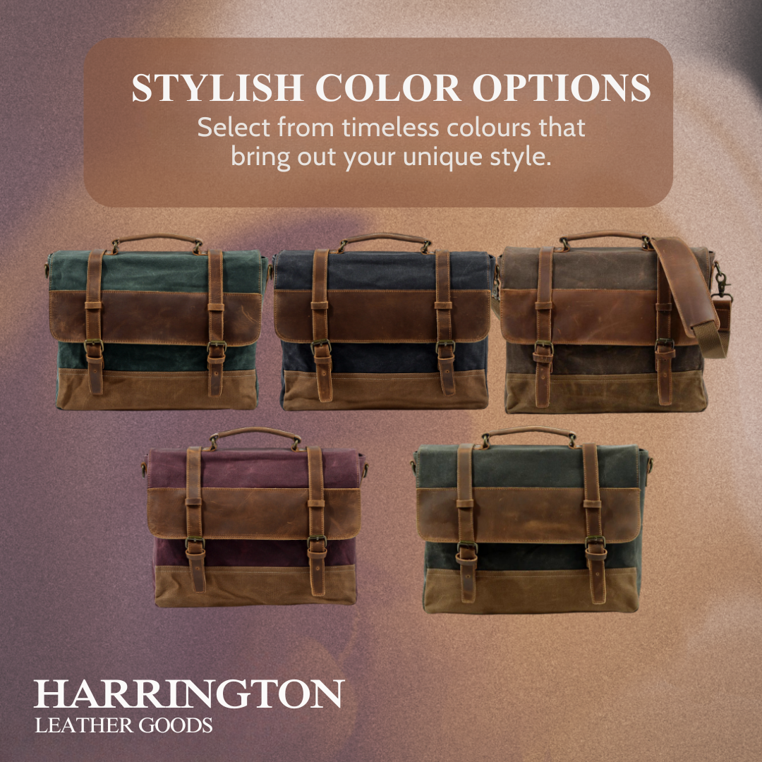 Kevin | Sturdy Canvas Leather | Messenger Bag