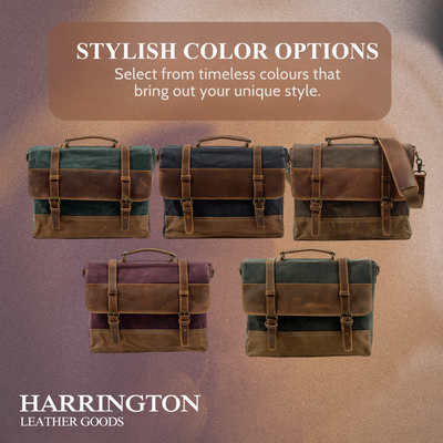 Kevin | Sturdy Canvas Leather | Messenger Bag