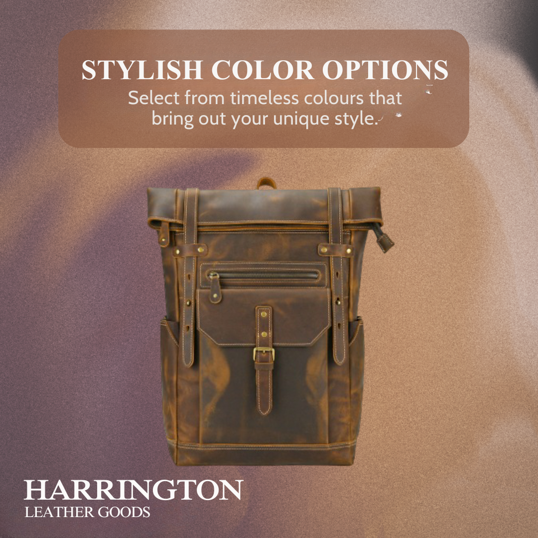 Stephen | Vintage Leather Roll-Top | Backpack