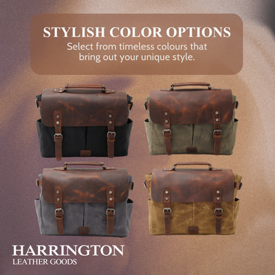 Edward | Vintage Canvas with Leather Flap | Messenger Bag