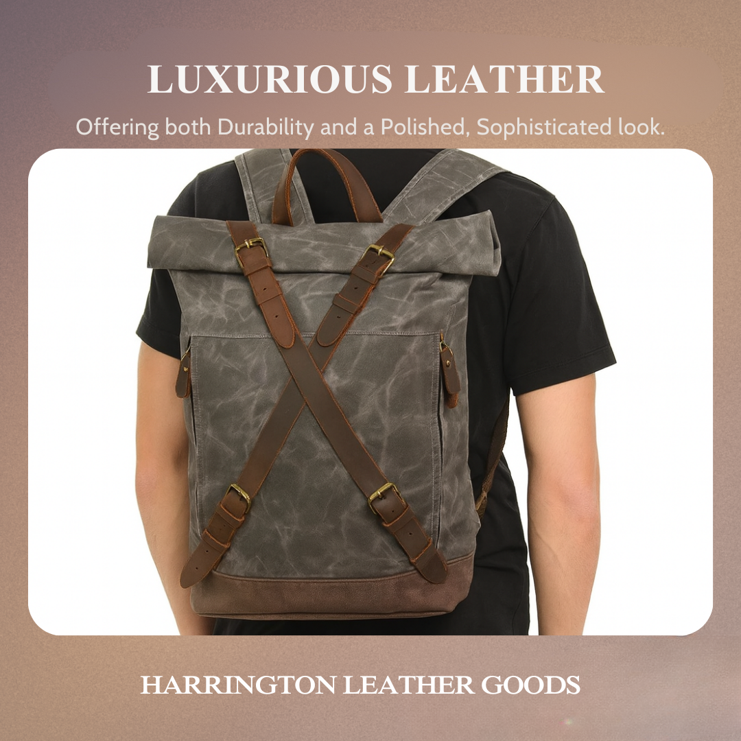 Barron | Waxed Rucksack Canvas Roll-Top Backpack