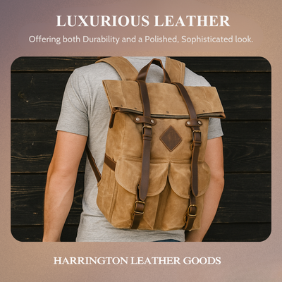 Edriel | Laptop Leather Roll-Top | Backpack
