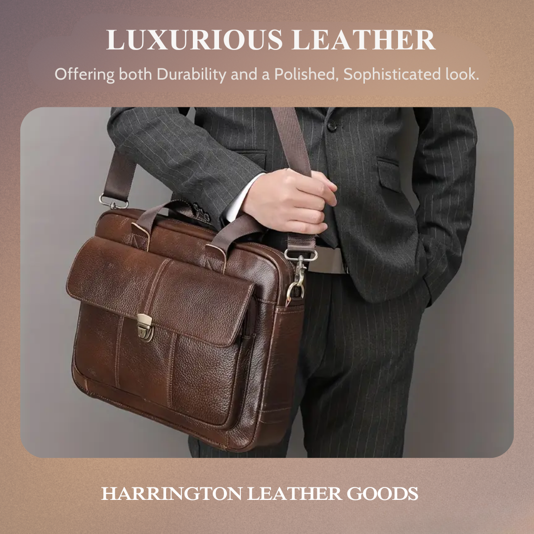 Wyatt | Heritage Leather Briefcase with Secure Lock Flap