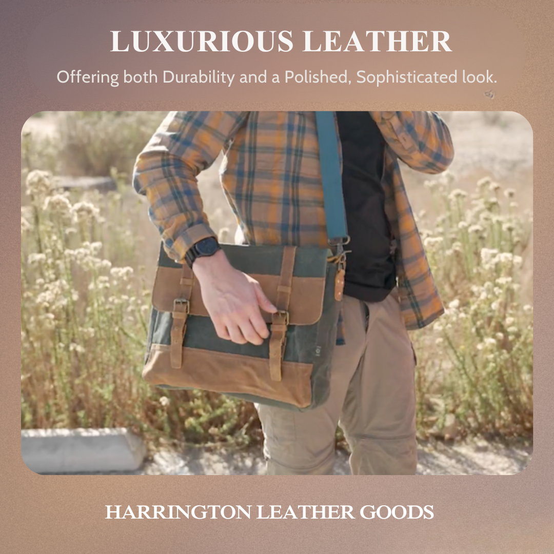 Kevin | Sturdy Canvas Leather | Messenger Bag