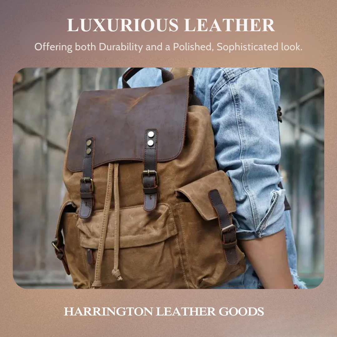 Joey | Classic Waxed Canvas with Leather Flap | Backpack