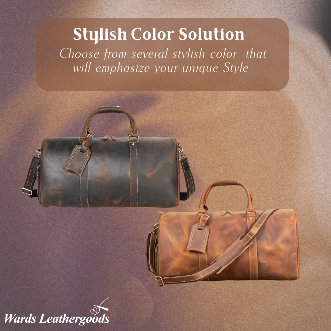 Rhett | Vintage Full-Grain Leather Duffel for Refined Travel