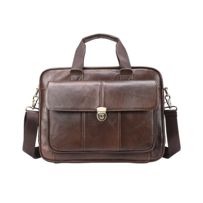 Wyatt | Heritage Leather Briefcase with Secure Lock Flap