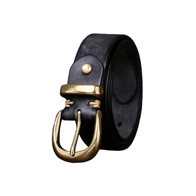 Luca | Retro Belt with Gold Buckle