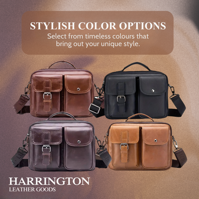 Grady | Classic Leather Shoulder Bag with Vintage Buckle Detail