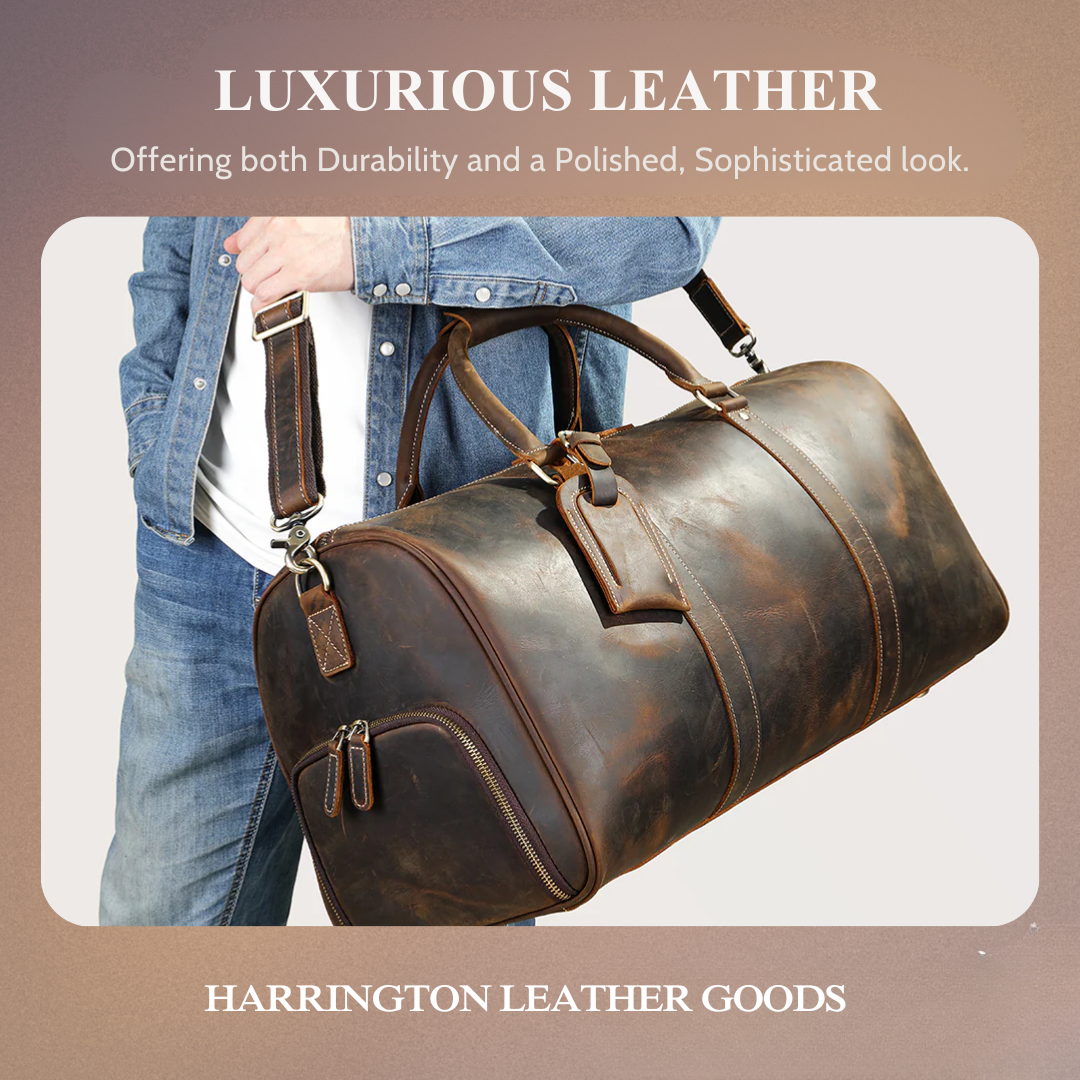 Rhett | Vintage Full-Grain Leather Duffel for Refined Travel