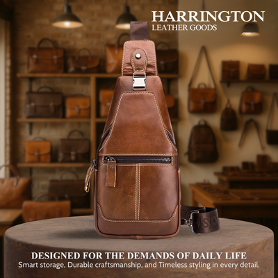 Callum | Leather Crossbody Chest Bag for Men