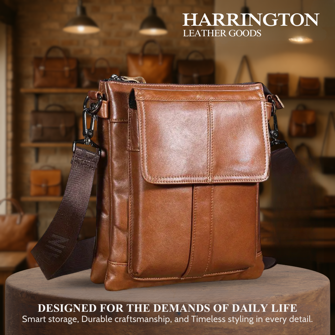 Colton | Slim Leather Crossbody with Flap Pocket Design