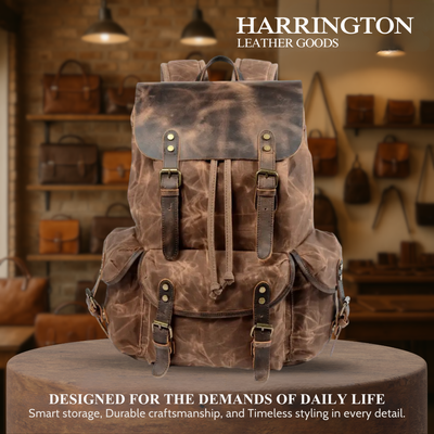 Crosby | Waterproof Retro Canvas Laptop Backpack