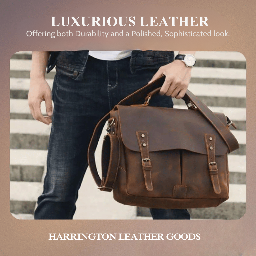 Clinton | Retro Leather Messenger Bag