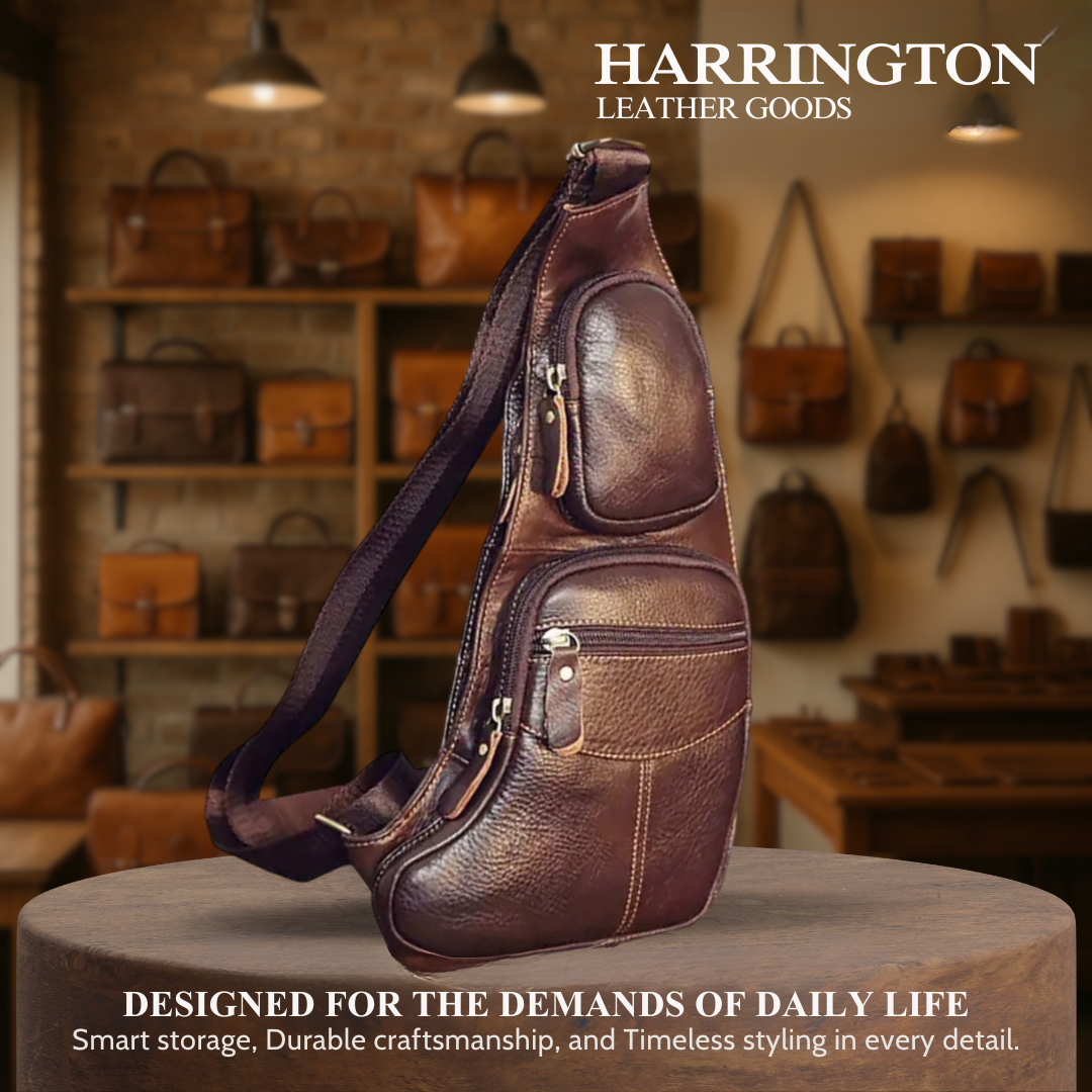 Beckett | Vintage Leather Chest Sling Bag