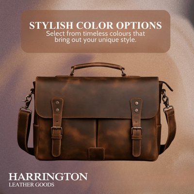 Clinton | Retro Leather Messenger Bag