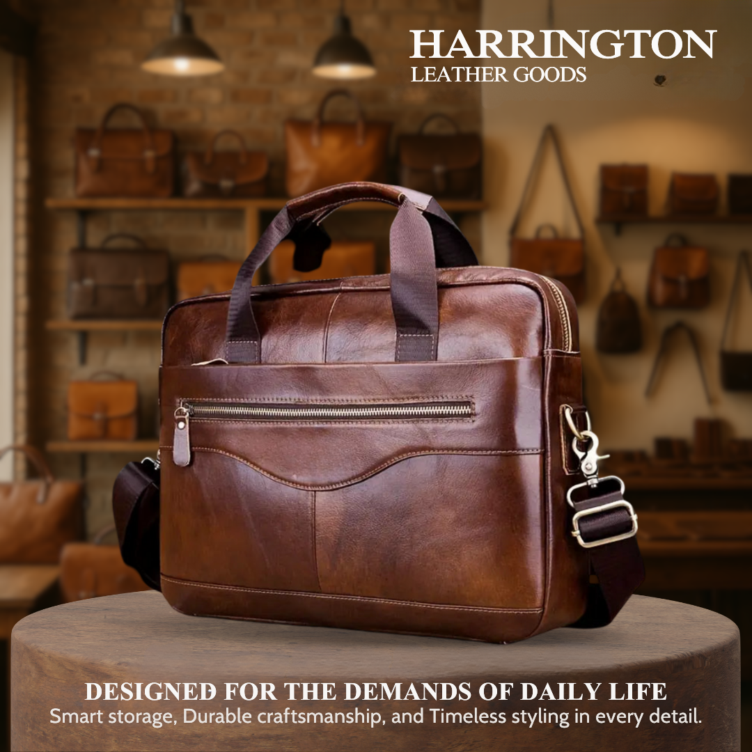Anthony | Modern Leather Briefcase | Crossbody Bag