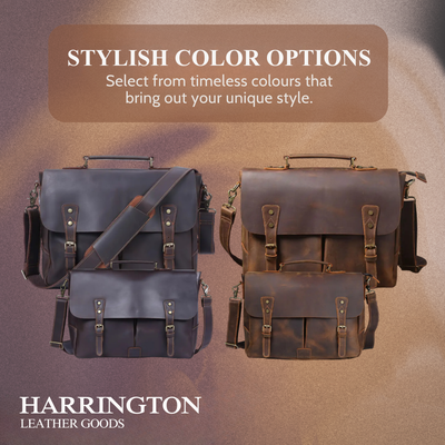 Beau | Vintage Leather Messenger with Classic Buckle Flap