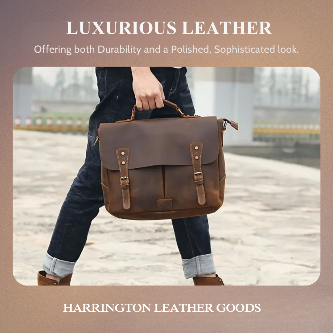 Beau | Vintage Leather Messenger with Classic Buckle Flap