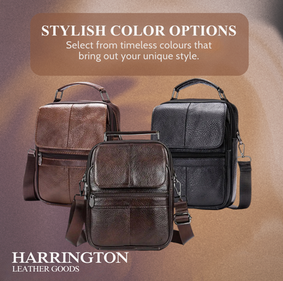 Jasper | Leather Courier Shoulder Bag for Men