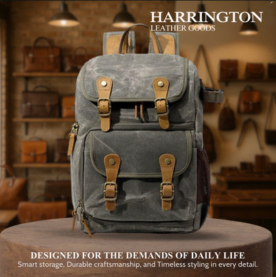 Jerick | Vintage Canvas Camera Backpack
