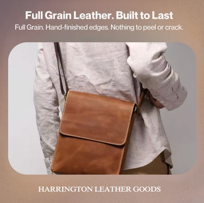 Lance | High-end Vintage Black Brown Genuine Crazy Horse Leather
