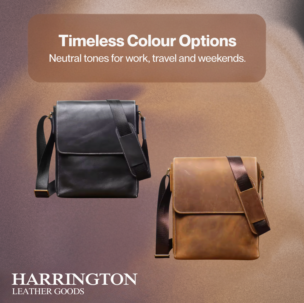 Lance | High-end Vintage Black Brown Genuine Crazy Horse Leather