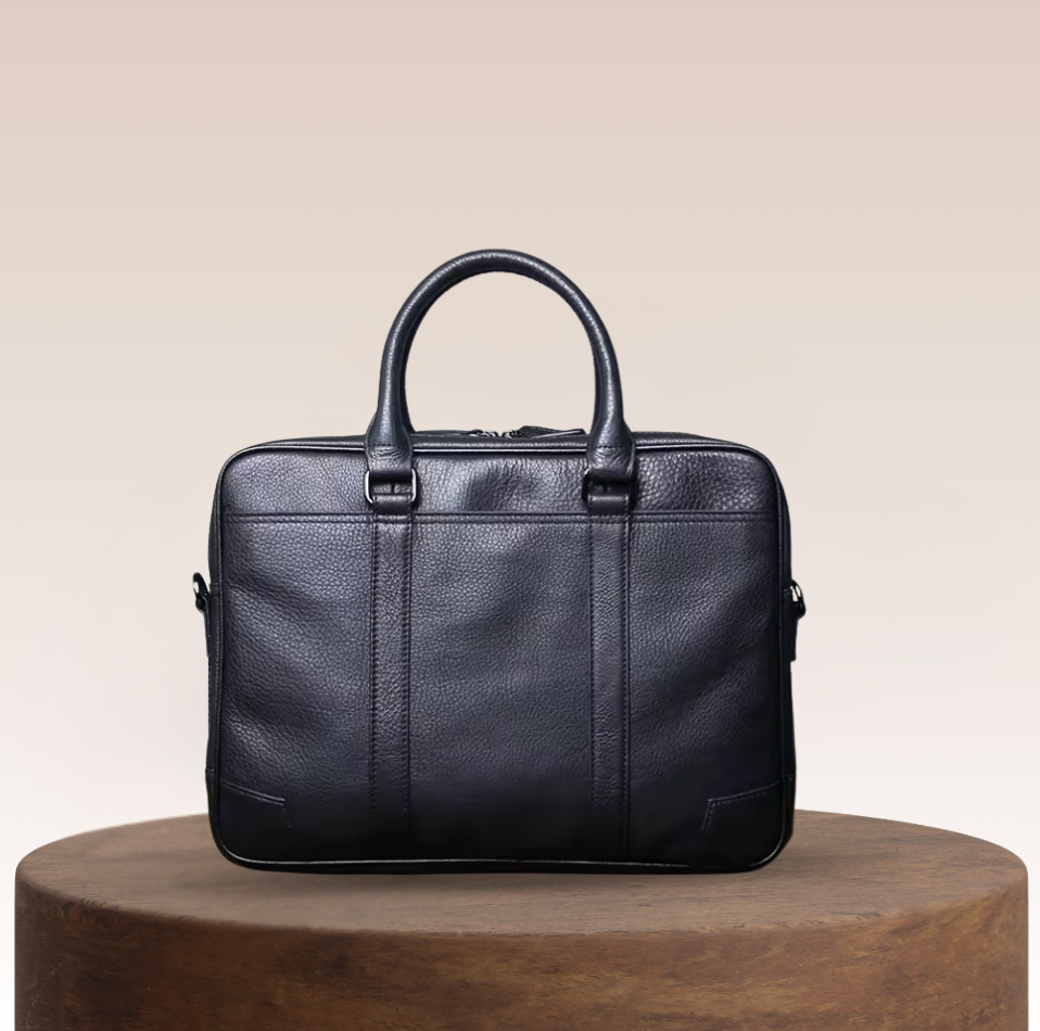 Tuscan Classic Zip Leather Briefcase