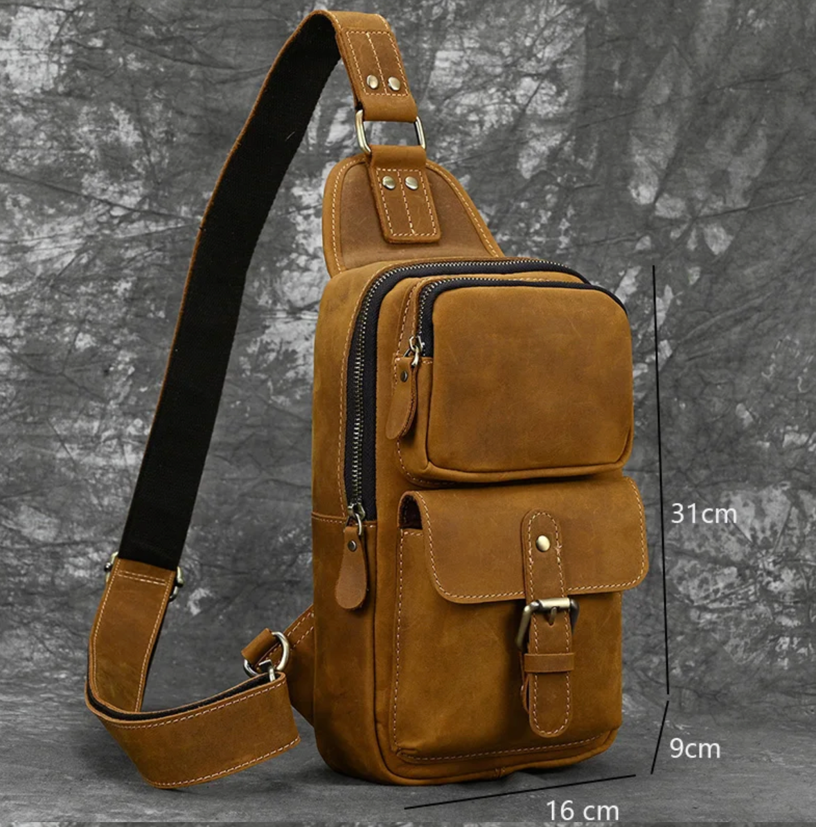 Luis | Men's Genuine Leather Sling Bag