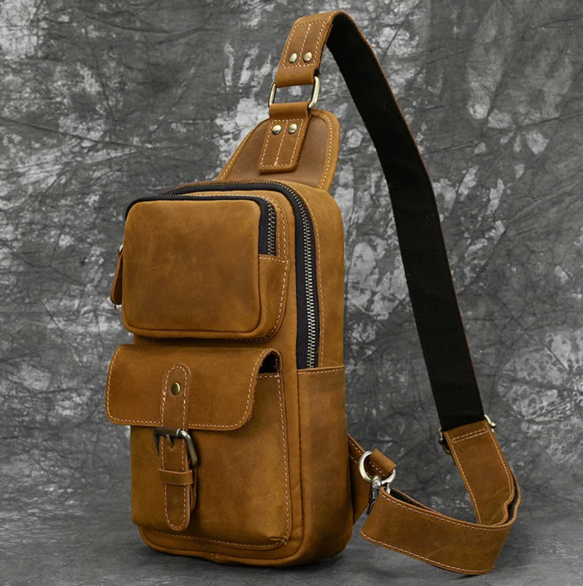 Luis | Men's Genuine Leather Sling Bag