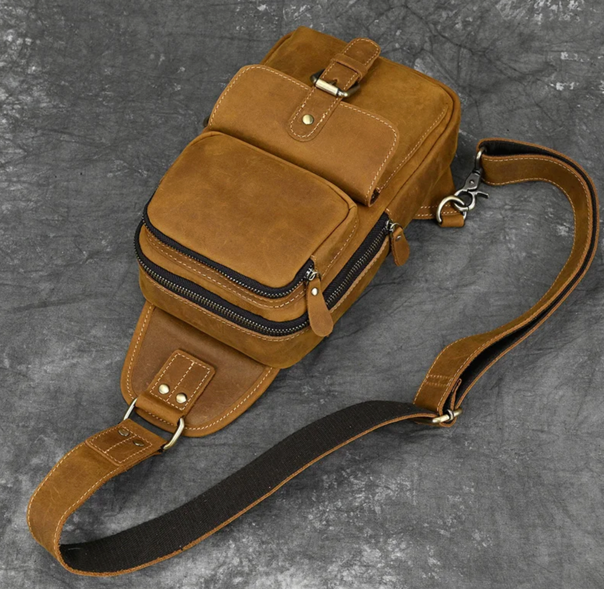 Luis | Men's Genuine Leather Sling Bag