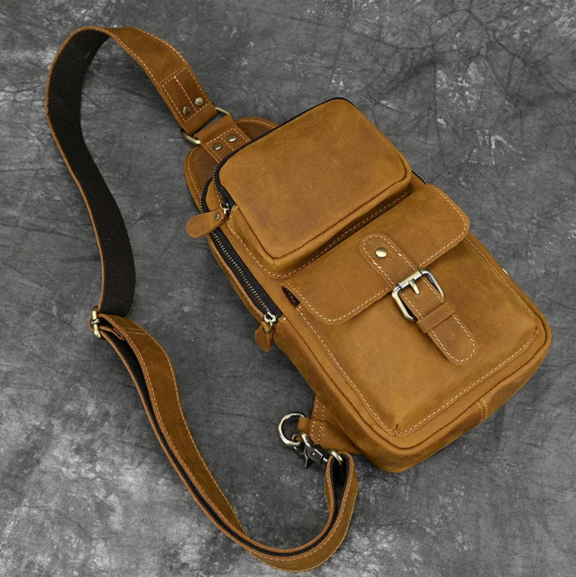 Luis | Men's Genuine Leather Sling Bag