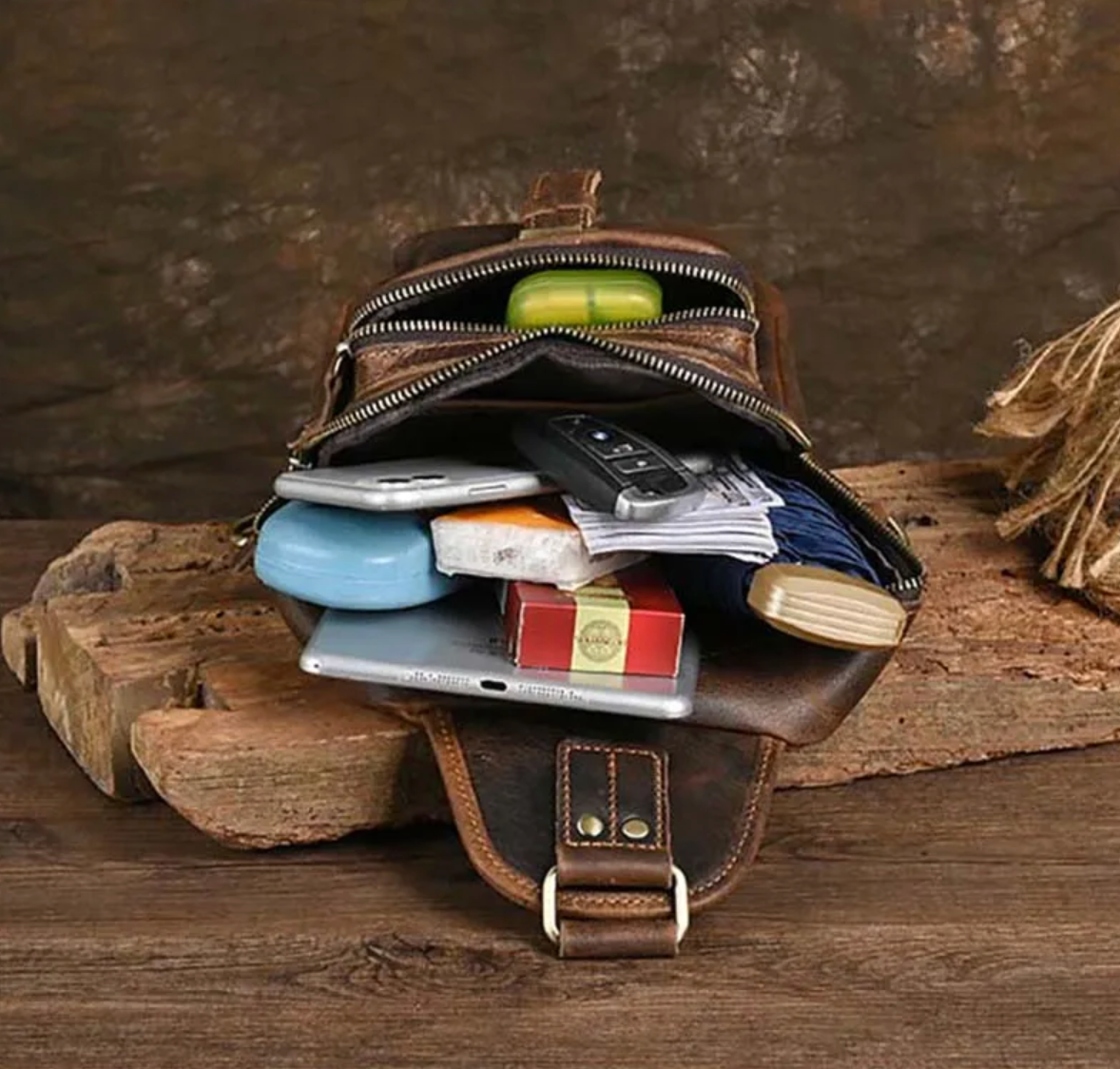 Luis | Men's Genuine Leather Sling Bag