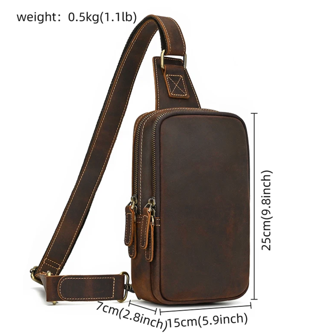 Donald | Leather Crossbody Sling Bag for Men