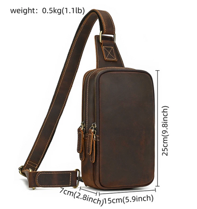 Donald | Leather Crossbody Sling Bag for Men