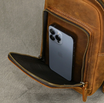 Donald | Leather Crossbody Sling Bag for Men