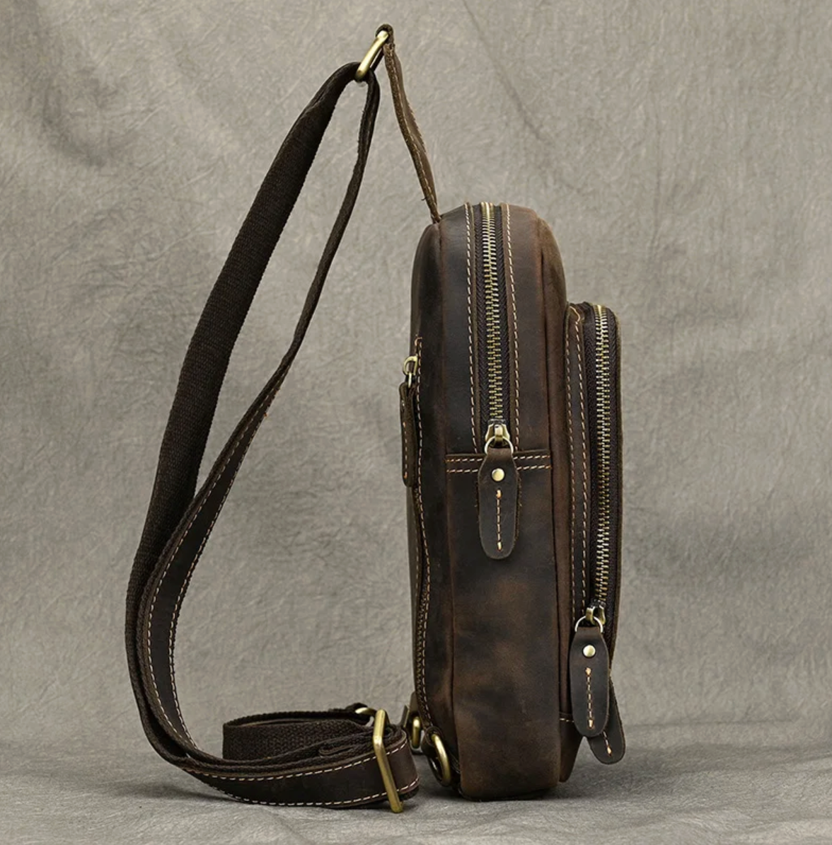 Donald | Leather Crossbody Sling Bag for Men