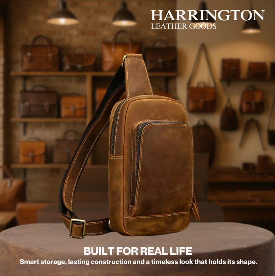 Donald | Leather Crossbody Sling Bag for Men