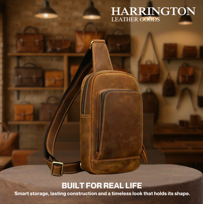 Donald | Leather Crossbody Sling Bag for Men