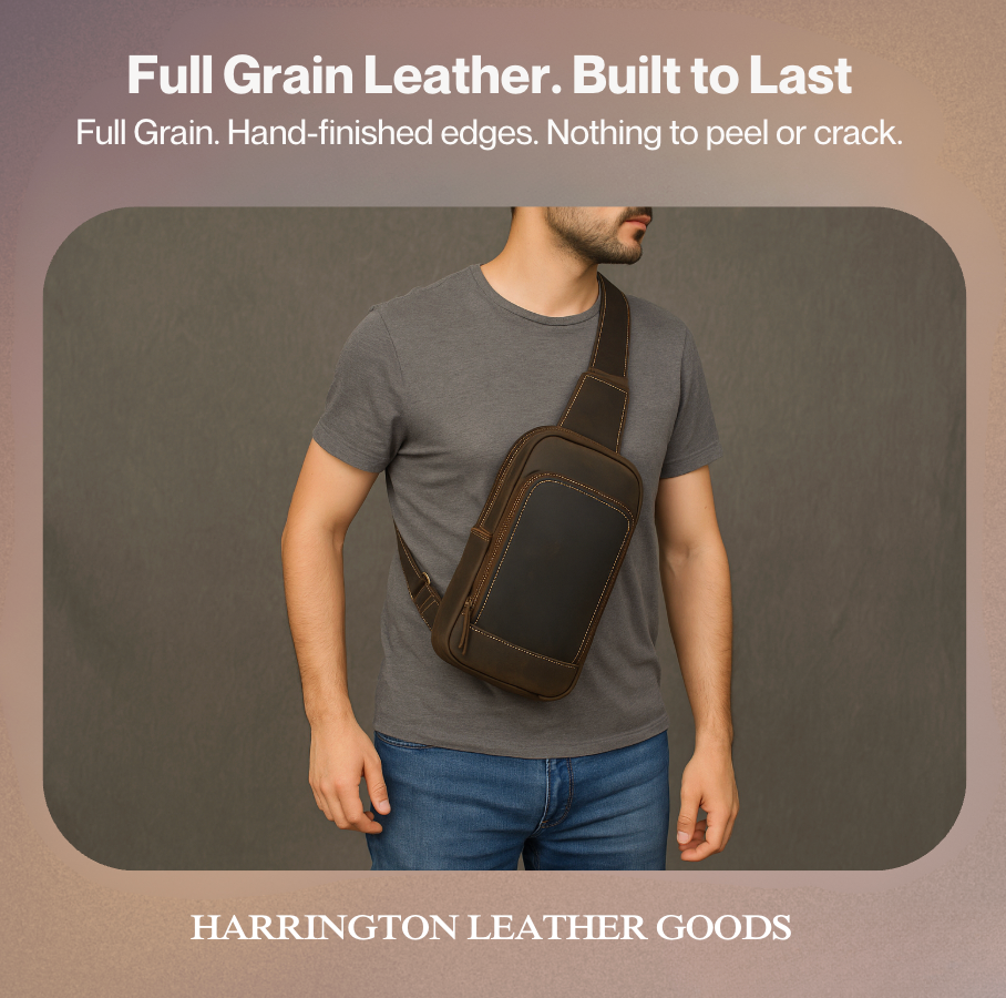 Donald | Leather Crossbody Sling Bag for Men