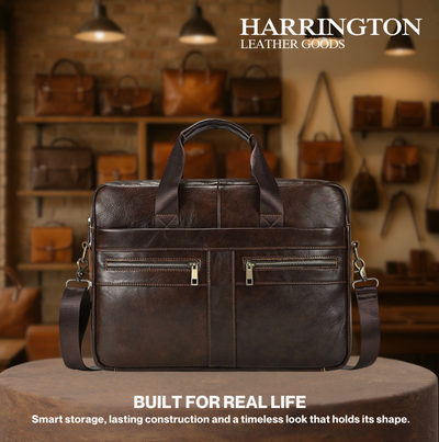 Revo | Genuine Leather Bag 15.6 inch Laptop Computer bag